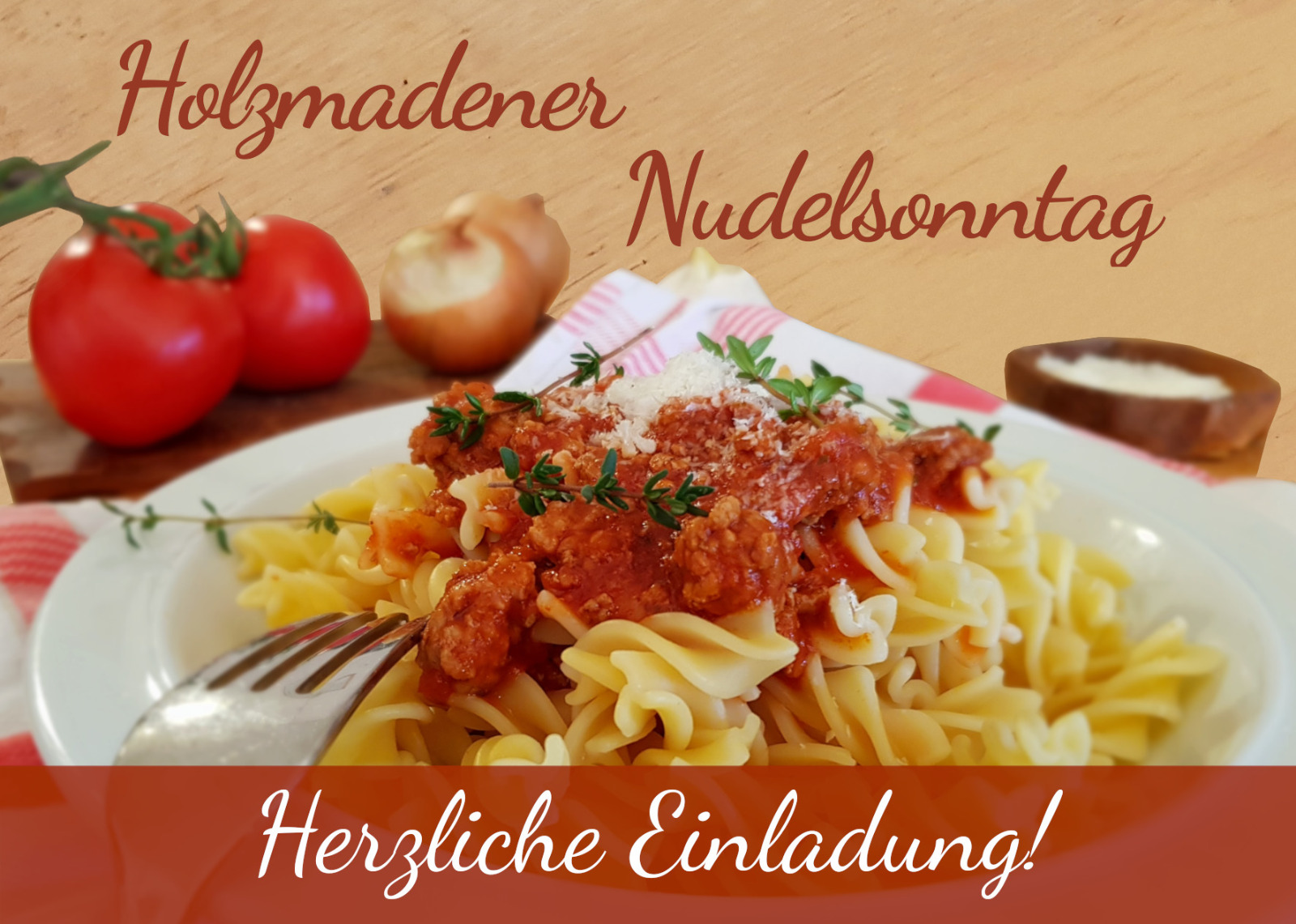 Nudelsonntag Flyer Vorderseite